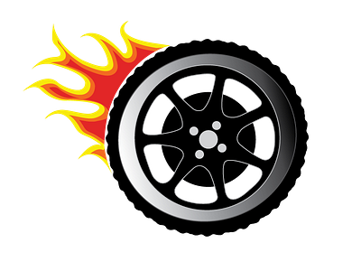 Racer Tire fire flame gradient illustration png tire v