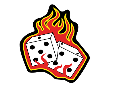Racer Dice dice fire flame gambling png simple vector
