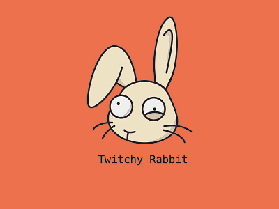 Twitchy Rabbit Logo bunny day3 rabbitvector thirtylogos twitchyrabbit