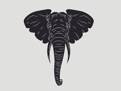 Elephant Logo blackandwhite elephant illustrator minimal thirtylogo thirtylogos vector
