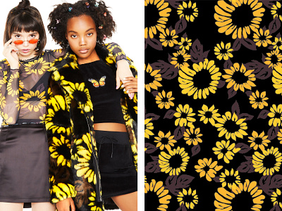 Delia*s Sunflower Print delias delias print dolls kill fashion design illustrator sunflower design sunflower print textile design