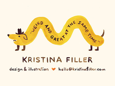 Kfiller Bcard Dribbble branding business card design illustration marketing quirky weird