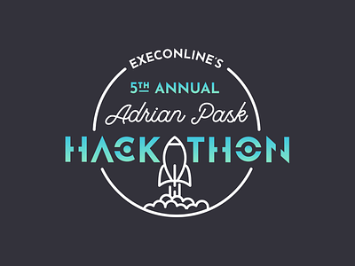 5th Annual Hackathon Logo brand branding business design illustration logo marketing typography vector