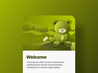 Green welcome illustration