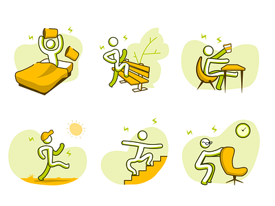 Icon set — Exercise anywhere