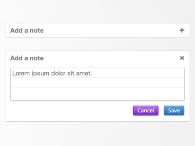Add a note buttons css notes