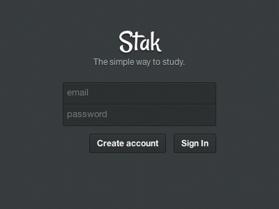 Stak Sign In css stak web app