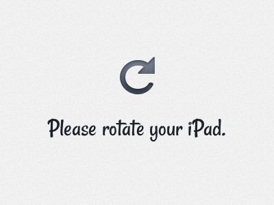 Please rotate your device