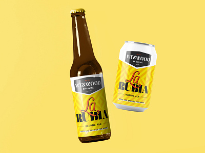 Wynwood Brewing La Rubia Package Design beer branding craftbeer logo miami beer miami beer packagedesign packaging pattern typography