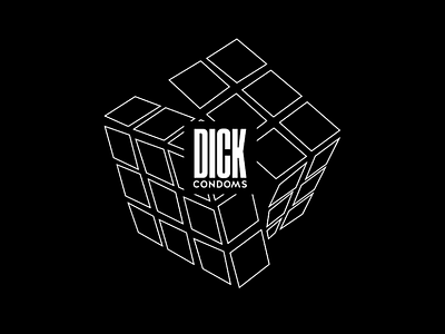 Dick Condoms 3d Logo 3d 3d logo branding brands cube design graphic logo minimalist new design type typography