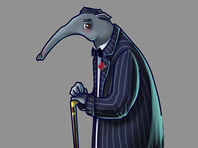 Godfather Anteater art character design godfather illustration