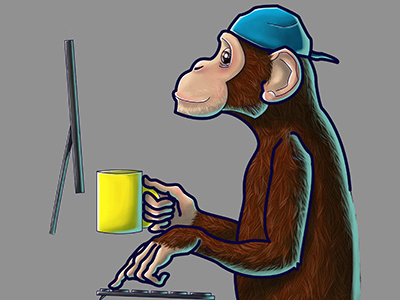 Tech Monkey art character design illustration