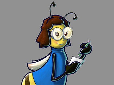 Office Bee art character design illustration