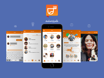 Salamtalk App app design conflict creative design digitalboaz journalism product design prototype tech for good ui design user interface ux design visual identity wireframe