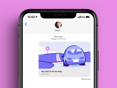 Lyft's Share ETA branding car destination eta illustration inclusive lyft map map pin mobile pin rideshare road share transportation ui wheel