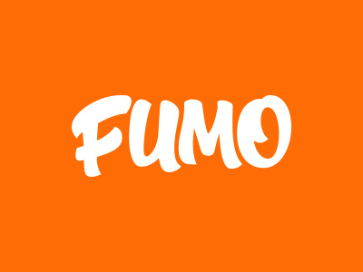 Fumo WIP bold branding f identity lettering logo logo design orange typography white