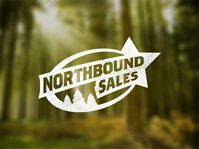 Northbound Sales branding identity logo minnesota north north star northbound pine trees sales star texture trees woods