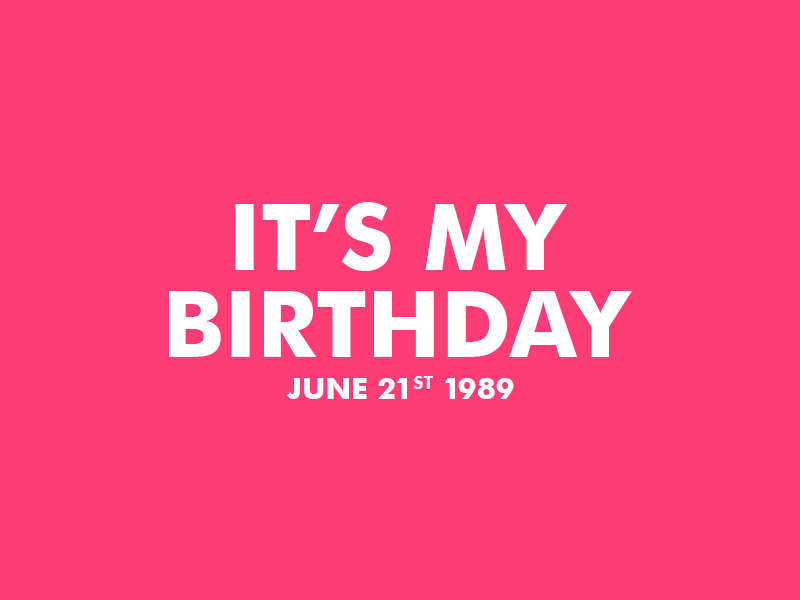 It's My Birthday (GIF) 1989 birthday celebration colors futura bold gif june party