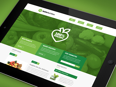 Helix Nutrition iPad UI branding clean dna fresh green helix ipad nutrition organic scad ui vegetables