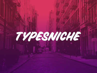 WIP Typesniche hand painted logo logomark logotype mobile app paint scad typeface wip