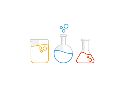 Science Icons beaker bubbbles chemistry education focus lab icon illustration science test tube