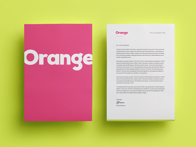 Orange Letterhead