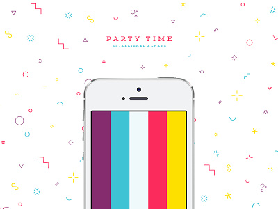 Party Time bright colorful focus lab fun iphone loud party pattern playful tgif