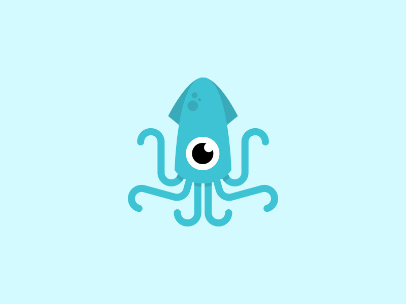 Squid focus lab fun squid tentacles octopus character illustration creature
