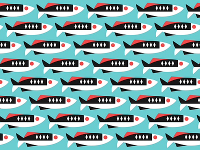 Feesh Pattern animal fish focus lab illustration minimal pattern simple water