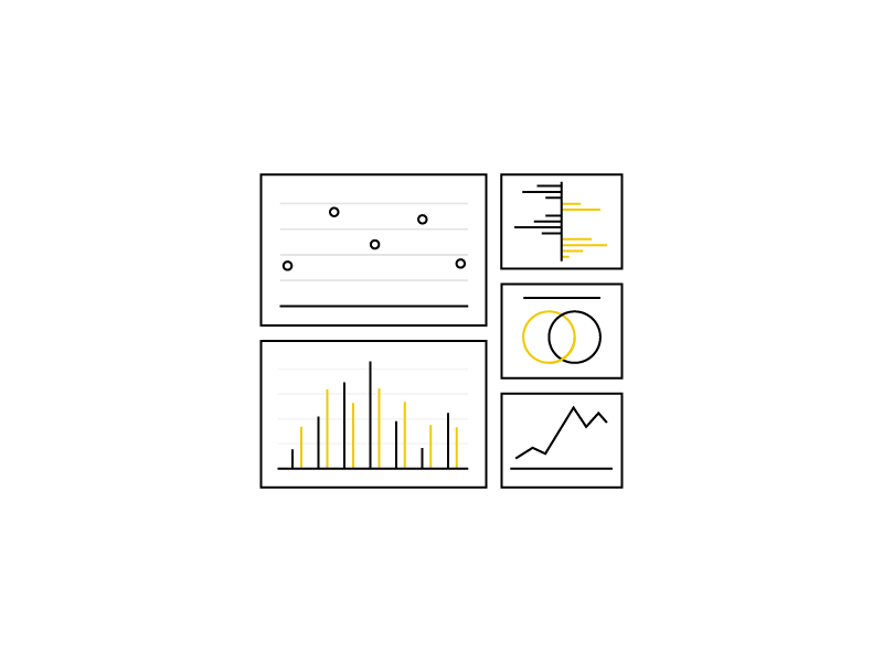 Live Dashboards animation charts dashboard data graph icon illustration microsoft power bi ui visualizations