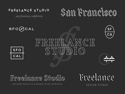 💰 Freelance Studio badges branding freelance fun logomark logotype money trinkets typography