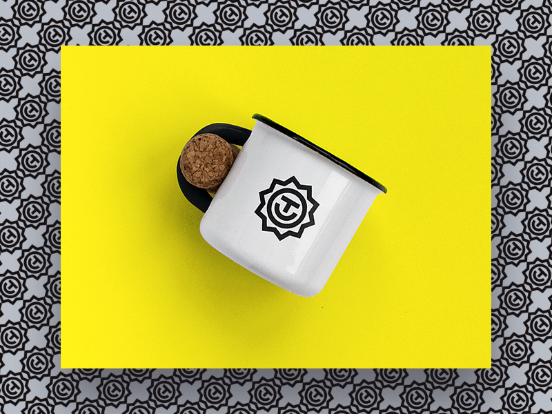 Sun Mug icon animation loop gif pattern coffee branding mug sun