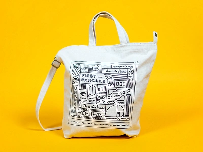 SurveyMonkey Tote Bag bag fun illustration offsite print product design random screenprint surveymonkey swag team tote