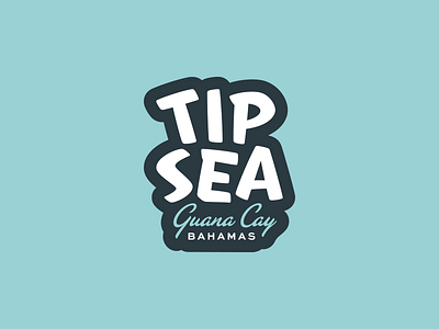 TIPSEA airbnb badge bahamas branding drinking drinks fun home logo party rental simple type typography vacation