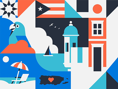 Puerto Rican Day Parade animated car collaboration illustration lyft new york nyc pattern puerto rico shapes vector video wrap