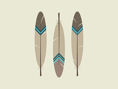 Feathers bird bohemian boho feather illustration vector