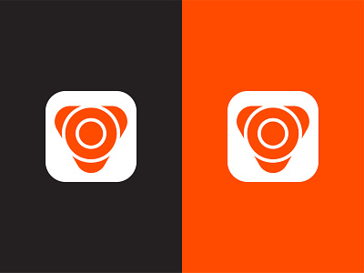 Virtchue Logo Design Concept #1 app logo branding circles circle concentric colorful symbol letter v monogram logo design logo designer modern technology orange black scan scanning signal signals trading growth trader triangle triangular geometry