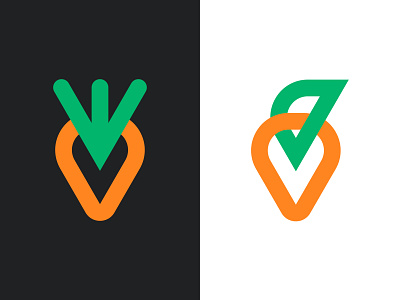 Carrots branding carrot food health healthy logo design designer orange green black vegetable vegetables vegetarian