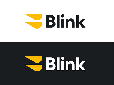 Blink asset management blink branding crypto coin token cryptocurrency fast quick speed letter b logo monogram logo design logo designer movement flow sharp bold dynamic yellow black