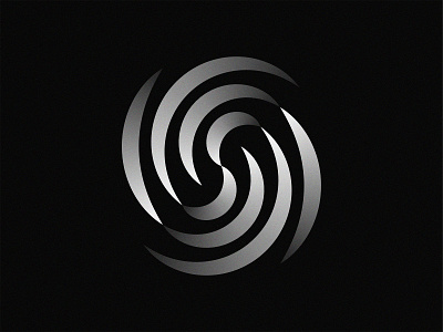August 4 8:48 black and white bold strong dynamic branding geometry loop spiral circles logo design branding minimalistic simple