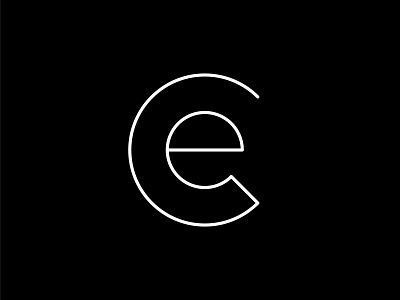 CE Monogram black and white branding ce clean smart graphic design initials logo letter logo line art simple clean logo design minimal technology tech
