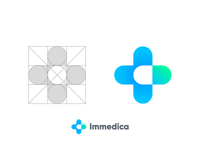 V2 medical cross + pill logo