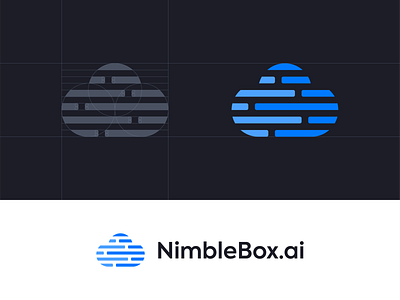 Nimblebox.Io Cloud Logo ai blue cloud cloud logo code data scientists deep learning developers embedded code editor gpu grid modern texhnology