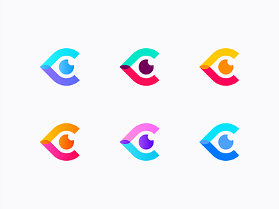 Color Options color colorful design eye futuristic gradient letter c logo logo color logo gradient modern symbol tech technology