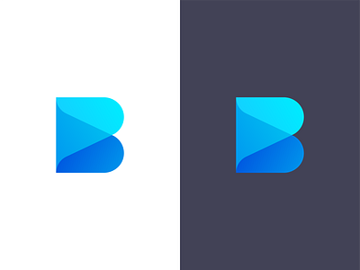 Letter B logo b branding color overlay overlap connection creative digital marketing futuristic gradient letter b logo modern smooth social media technology transition