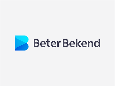 Beter Bekend (Letter B Logo) 2 b branding color overlay overlap connection creative digital marketing futuristic gradient letter b logo modern smooth social media technology transition