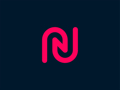 Nula "N" colorful futuristic icon letter n logo logo design marketing minimalist modern monogram n logo navy pink red social media marketing agency tech technology