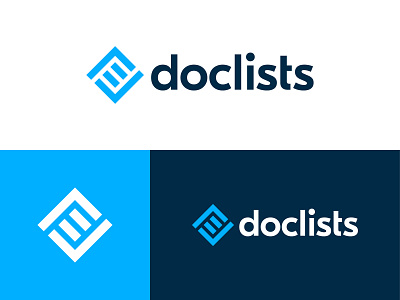 Doclists Logo Design collaboration tool document list checkmark logo logos design modern minimalistic minimalist technology