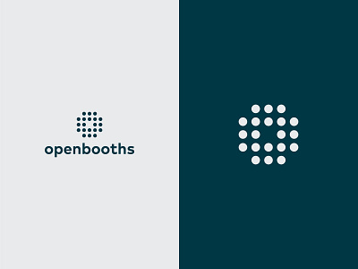 Open Booths Logo booth logo connection connected people letter logo letter o logo design minimal logo minimalistic monochrome open openess photo booths agency photographic marketing solutions symbol