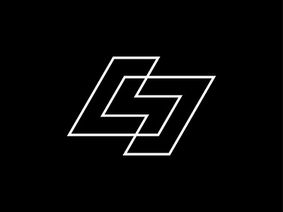 Black & White S / LS Monogram black and white elegant geometric geometry logo design logo designer ls monogram minimal minimalist outline s monogram stroke